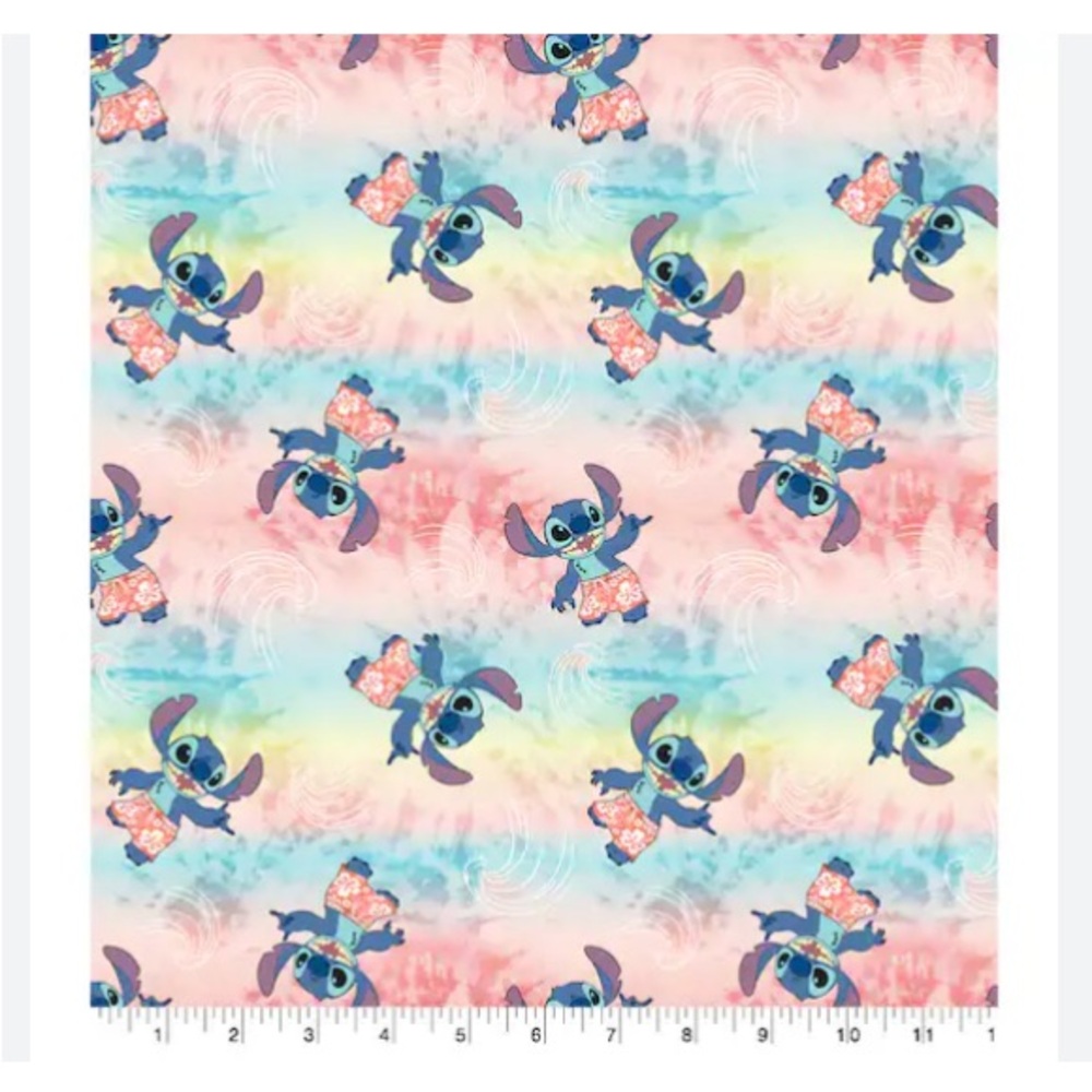 Disney Lilo & Stitch Tie-Dye Fabric 
100% cotton 1” yards 1” inches